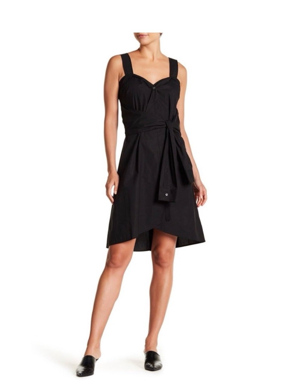 DEREK LAM 10 CROSBY TIE FRONT SLEEVELESS DRESS